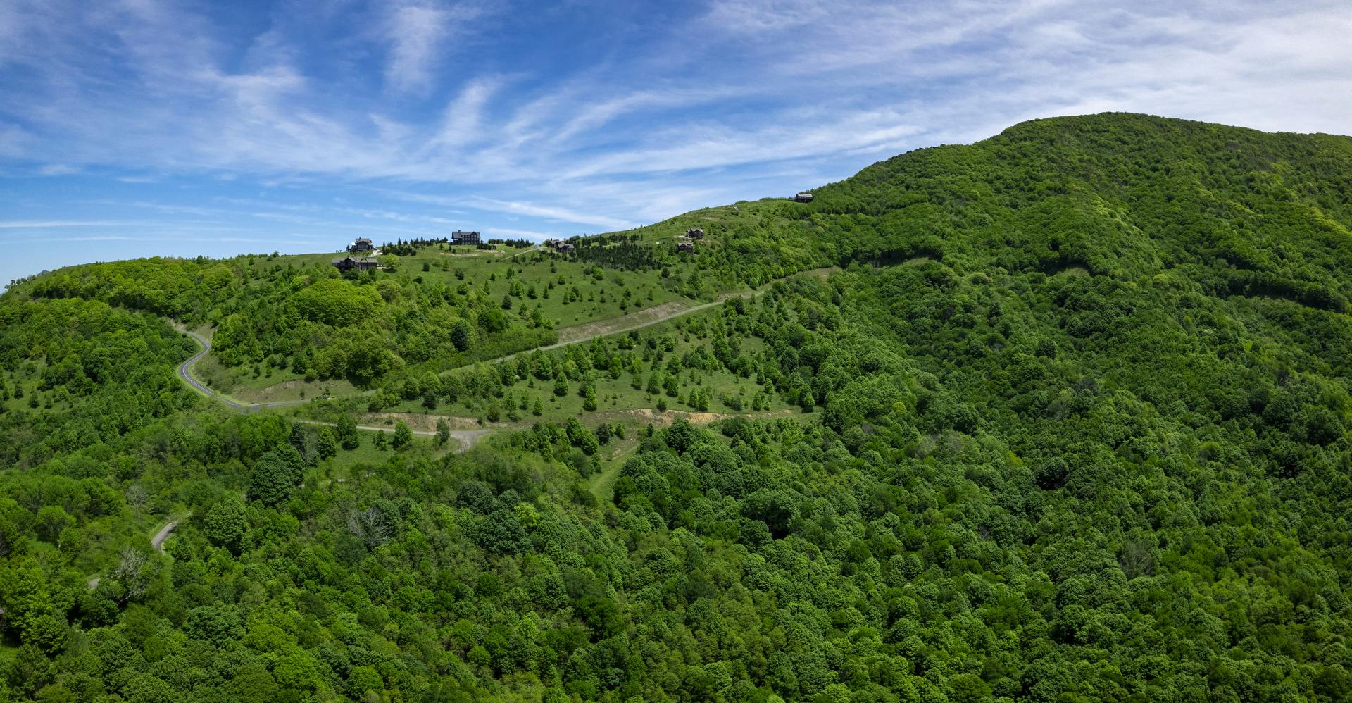 Aerial view of Sunalei community in the Blue Ridge Mountains